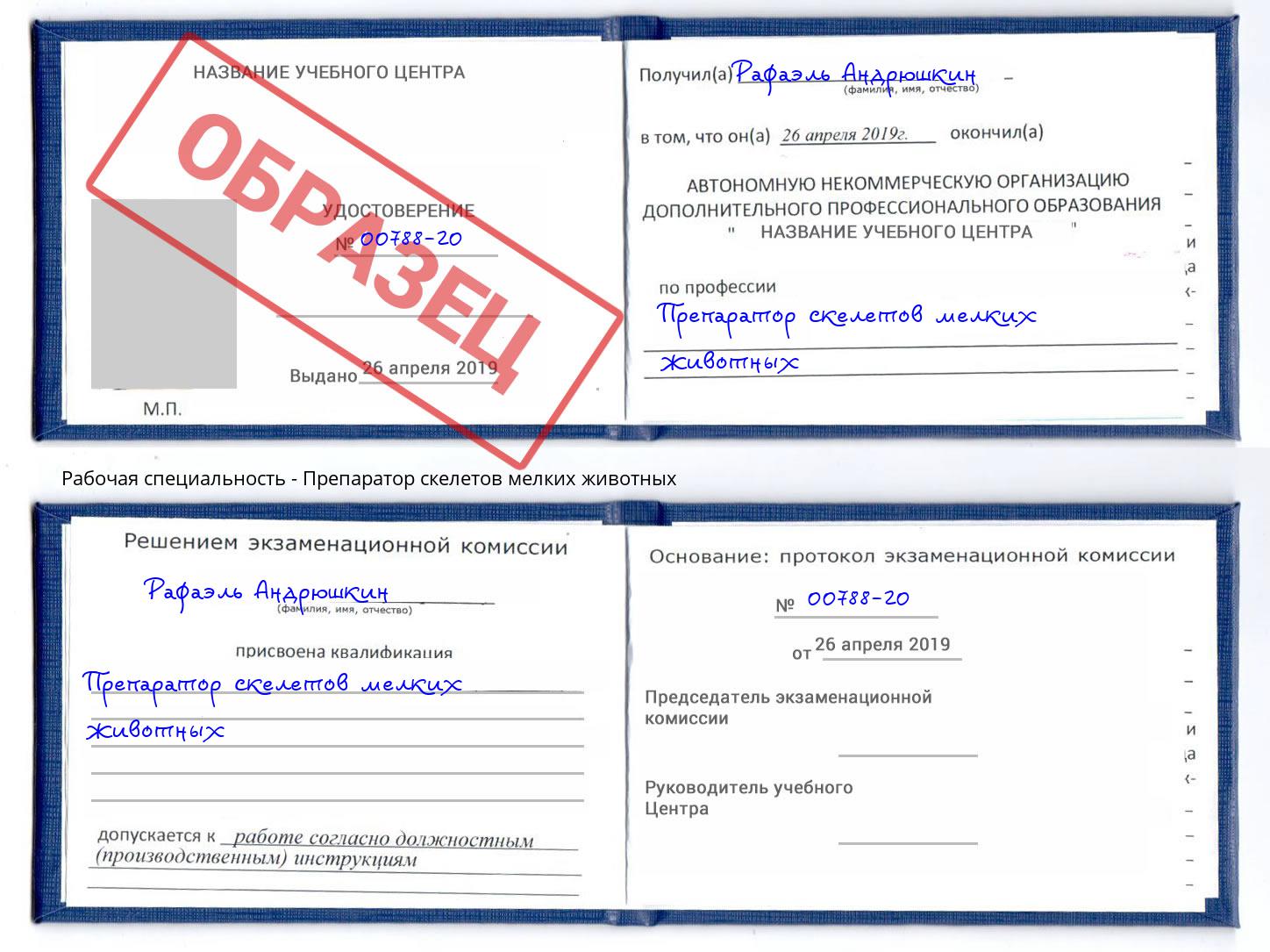 Препаратор скелетов мелких животных Канаш